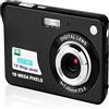 JOJIDE Vlog Camera, Mini fotocamera digitale for la fotografia Registratore fotografico compatto vintage 2.7 Schermo TFT Videocamera portatile DV Selfie Videocamera retrò da 18 MP(No SD Card,Noir)