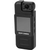 Jectse Fotocamera Corporea con Registrazione Audio e Video, Videocamera Indossabile 4K, Registratore Indossabile da 1000 MAh con Obiettivo Ruotabile a 180°, Rilevamento del Movimento