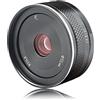 AstrHori 27mm F2.8 II Lente ad ampia apertura Obiettivo manuale APS-C Compatibile con Fotocamera mirrorless Canon EF-M Mount M, M2,M3,M5,M6,M10,M100,M50,M50II,ecc(grigio)