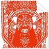 DIYthinker Opera di Pechino opera di Pechino maschera facciale rosso Dahuichao paper-cut Art cinese tradizionale cultura illustrazione modello occhiali panno di pulizia del pulitore dello schermo 5PCS