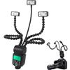 Jiawu K-888 Flash Macro, Professionale 3 Teste 5600K 8 Livelli di Luminosità Fotocamera Macro Flash Fotocamera Portatile Macro Braccio Luce per Riprese Ravvicinate