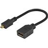 goobay 58683 - Adattatore Micro HDMI a HDMI 2.0 per Go Pro/Raspberry Pi/Surface / 0,15 metri