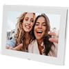 YUEHISY 10.1 '' Smart Digital Photo Frame con WiFi - Display Touch LCD LED 1280x800, Multi Language, Cloud Album, per Family, Office Use (Spina europea)