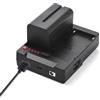 Plyisty Piastra di Montaggio da Batteria Fittizia NP-F a V-Lock V, Piastra Adattatore Batteria NP-F Compatibile con NP-F970 F750 F550, con Uscite USB-A/Type-C/DC/D-TAP