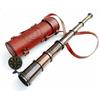 RSA_ENTERPRISES. Telescopio vintage in ottone vittoriano 1915, riproduzione nautica con scatola di legno, 50,8 cm, finitura in ottone e copriobiettivo, replica antica