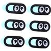 DIYEAH Copertura Privacy per Webcam Nera 6 Pezzi in Plastica Abs