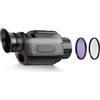 Whychstore Monoculare per visione notturna, zoom 4K 3600 mAh, ricarica USB-C, zoom digitale 28x, risoluzione immagine 64M-8M, salva foto, video per campeggio e sorveglianza (D15+2)