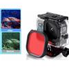 Btkigl Set di filtri Filtro lente Snorkel per 9/10 Nero Super Suit originale Custodia Accessori Adatto per uso sommerso/riprese in acqua marina/riprese in acqua dolce (Red)