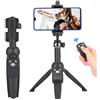 Diyeeni Treppiede per telefono cellulare Bluetooth Selfie Stick, treppiede da viaggio leggero 23-100 cm Mini treppiede con supporto per treppiede regolabile 3 in 1 con supporto per telefono, telecomando Bluet