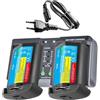 CQJFCYBRA Caricabatterie Rapido LP-E4N LP-E4, Compatibile Con Canon, For Fotocamere EOS-1D C, EOS 1D Mark III, EOS 1Ds Mark III, EOS 1D Mark IV(2BatteryWithCharger)