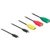 DeLOCK Hub USB 4 porte USB 2.0 cavo hub con USB Type-C a 3 porte USB-A