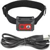 DBEIXIWEI Videocamera sportiva 1080P montata sulla testa con proiettore 2 in 1 e luce notturna da 5-10 m, supporto per scheda TF da 32 GB