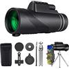 MissYin Telescopio monoculare Telescopio monoculare HD ad alta potenza 40x60 con supporto per smartphone e treppiede Monoculare impermeabile con telescopio per osservazione degli uccelli, campeggio, escursi