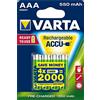 Varta 56743101404 - Pack di 4 batterie (AAA, 550 mAh, colore: verde
