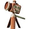Whnbuij Ventola per fotocamera a mano, compatta, vintage, ricaricabile, mini ventola, design retrò, per scrivania, silenziosa, accessorio di raffreddamento USB per ufficio, gadget portatile ideale per hei