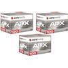 AgfaPhoto Confezione 3 x Pellicole Agfaphoto APX100 Professional 135-36 B&W -
