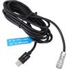 Tosuny Cavo di Alimentazione USB C per Fotocamera Cinematografica BMPCC 4K 6K, Cavo di Alimentazione USB da 12 V con Connettore di Blocco Autoctonibile a 2 Pin e Luce Indicatore di