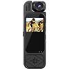BJdfgE Mini telecamera da corpo 1080P HD Telecamera sportiva Visione notturna a infrarossi Videoregistratore digitale 1,3 pollici Bodycam Piccola videocamera della polizia(32GB Camera)