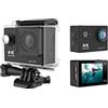 DIGNIFE Action Camera, Videocamera subacquea Ultra HD H9R 12MP LCD da 2 pollici 30M Impermeabile 170D Telecomando Bicicletta Videocamera Sport all'aperto Cam(H9 No Remote,Noir)
