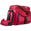 Mantona Walimex - Mantona Premium, Custodia per fotocamera SLR, impugnatura facile, protezione antipolvere, vano porta accessori, colore: Rosso/Nero