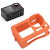 Plyisty Custodia Action 5 Pro, Custodia in Silicone, Copriobiettivo, Cinturino da Polso, Corda Anti-smarrimento, Cornice Protettiva per Kit Accessori Action Camera Action 5 Pro (ORANGE)