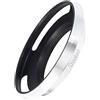 Roolad Paraluce in metallo per fotocamera DSLR e mirrorless 16-50 mm Lens Protect Accessorio con copriobiettivo (40,5 mm, argento)