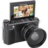 Topiky Fotocamera Digitale 8K, Fotocamere da 88 MP per la Fotografia con Schermo Ribaltabile a 180° da 3 Pollici, Videocamera per Vlogging con Messa a Fuoco Automatica Zoom 18X con (BLACK)
