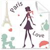 DIYthinker Parigi Lady Francia Landmark bandiera nazionale Custom paesaggio illustrazione modello occhiali panno di pulizia del pulitore dello schermo 5PCS