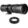 Namolit Fotocamera MF Super Teleobiettivo F / 8.3-16 420-800 mm T2 supporto con supporto AI, anello adattatore 1/4 filettatura per Nikon AI D50 D90 D5100 D7000 D3 D5100 D3100 D3000 D60 Fotocamere