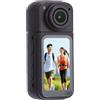 Alomejor Videocamera da Pollice 2.7K con Obiettivo Rotante 180°, per Ciclismo e | Registrazione in Prima , Video Naturale Grandangolare, Design Leggero Portatile, Registrazione Mani Libere
