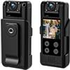 MENDUNER Fotocamere per il Corpo con Registrazione Audio e Video, Fotocamera per il Corpo, Videoregistratore Indossato Sul Corpo 4K Ultra HD Grandangolo da 140 Gradi 1200 MAh Visione