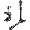 FOMITO Braccio magico articolato da 28 cm + super morsetto per fotocamera DSLR Rig a LCD Monito, luce video a LED