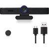 AUBEST Webcam, Webcam for PC HD1080P 60FPS tutto in uno con microfoni e altoparlante Webcam grandangolare 108° for conferenze, streaming live, registrazione