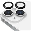 Case-Mate Camera Lens Protector with Black Aluminum Rings for iPhone 15 / iPhone 15 Plus - Double Tempered Glass - Anti-Scratch Tech - Ultra HD View with Night Shooting, Case Friendly, Easy Install