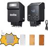 Godox iT22 O Mini flash TTL per fotocamera Speedlight 700 tempo di flash, tempo di riciclaggio 1,5 s, con filtri colorati magnetici per fotocamere Olympus (nero, O)