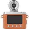 Durashmall Fotocamera compatta retrò con lente flip per registrazione video HD fotocamera mirrorless portatile per principianti stile vintage nero (marrone)