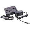 vhbw caricatore duale compatibile con Sony Handycam DCR-DVD105, AC-VQP10, BC-TRP, DCR-DVD106, DCR-DVD109 camera - Base di carica + spia di carica