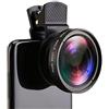 Itonash Obiettivo per Cellulare con 2 Funzioni Obiettivo Grandangolare 0,45X e Obiettivo per Fotocamera Macro HD per I Phone e Telefono Android (Nero)