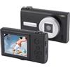 VBESTLIFE Fotocamera Digitale FHD da 50 MP 1080p, Punto Automatico e Fotocamera da Tiro, Piccola Fotocamera da Viaggio per Interni e Esterni con Schermo da 2,4 Pollici (BLACK)