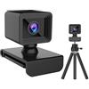 SHENGXINA Webcam 1080p, webcam con microfono for PC, USB. Web Cam for computer, 2 mega pixel, risoluzione 1920x1080, FHD. Sensore CMOS Webcam pc
