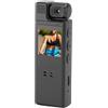 Cuifati Body Cam HD 4K, Schermo LCD da 1,3 Pollici, Visione Notturna, Obiettivo 120° Ruotabile a 180°, Videoregistratore Portatile per Forze 'ordine, Sport All'aria Aperta con Clip