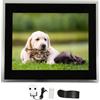 Greensen Frame di Immagini Digitali da 15 Pollici 1024x768 IPS IPS Frame Elettronico con Telecomando, Music e Video, Sveglia, Calendario, Calendario, (Spina europea)