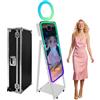 NEWESGOGO Cabina fotografica a specchio magico da 40, touch screen interattivo da 21,5, mini PC integrato, luce RGB e condivisione per eventi, feste, matrimoni, noleggio (bianco, macchina per fototesse)
