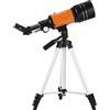 YangRy Telescope 150X High Power Monocular Telescope, 70mm Astronomical Refractor Spotting Scope with 5×24 Tripod Moon Filter 3X Lens A A) YangRy