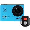 AMAZWI Telecamere d'azione Telecamera d'azione, Ultra HD 4K. WiFi 2.0 e 1 2MP. Macchina fotografica sportiva Pro impermeabile subacquea, telecamera di registrazione video mini casco Custodia impermeabile e r