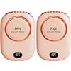Iyalezirk 2X USB Dispositivo di Raffreddamento Ventilatore Ricaricabile da Viaggio Silenzioso Ventilatori di Raffreddamento Rosa