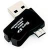 Platinet PMMSD16CR4 4-in-1 scheda di memoria Micro SD 16 GB con lettore di schede/OTG/adattatore, colore nero