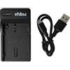 vhbw caricatore USB-C compatibile con Pentax K-01, K-3, K-1 Mark II, K-3 Mark III camera + cavo USB-C + LED