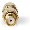 NEDIS Adattatore SMA - Connettore SMA Reverse Polarity - Presa SMA - Placcato oro - 50 Ohm - Dritto - Rame - Oro - 2 pezzi - Scatola