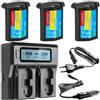 ARPZPPSK Batteria Al Litio: Batteria For Fotocamera LP-E4 LP E4 LP-E4N Da 3300 MAh O Caricabatterie Rapido LCD, Compatibile Con Canon, For EOS 1D Mark III, EOS-1D Mark IV, EOS 1Ds Mark III(3BatteryWithCharger)